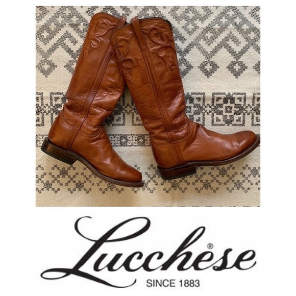 Lucchese Shoes - Lucchese Boots In Cognac Leather